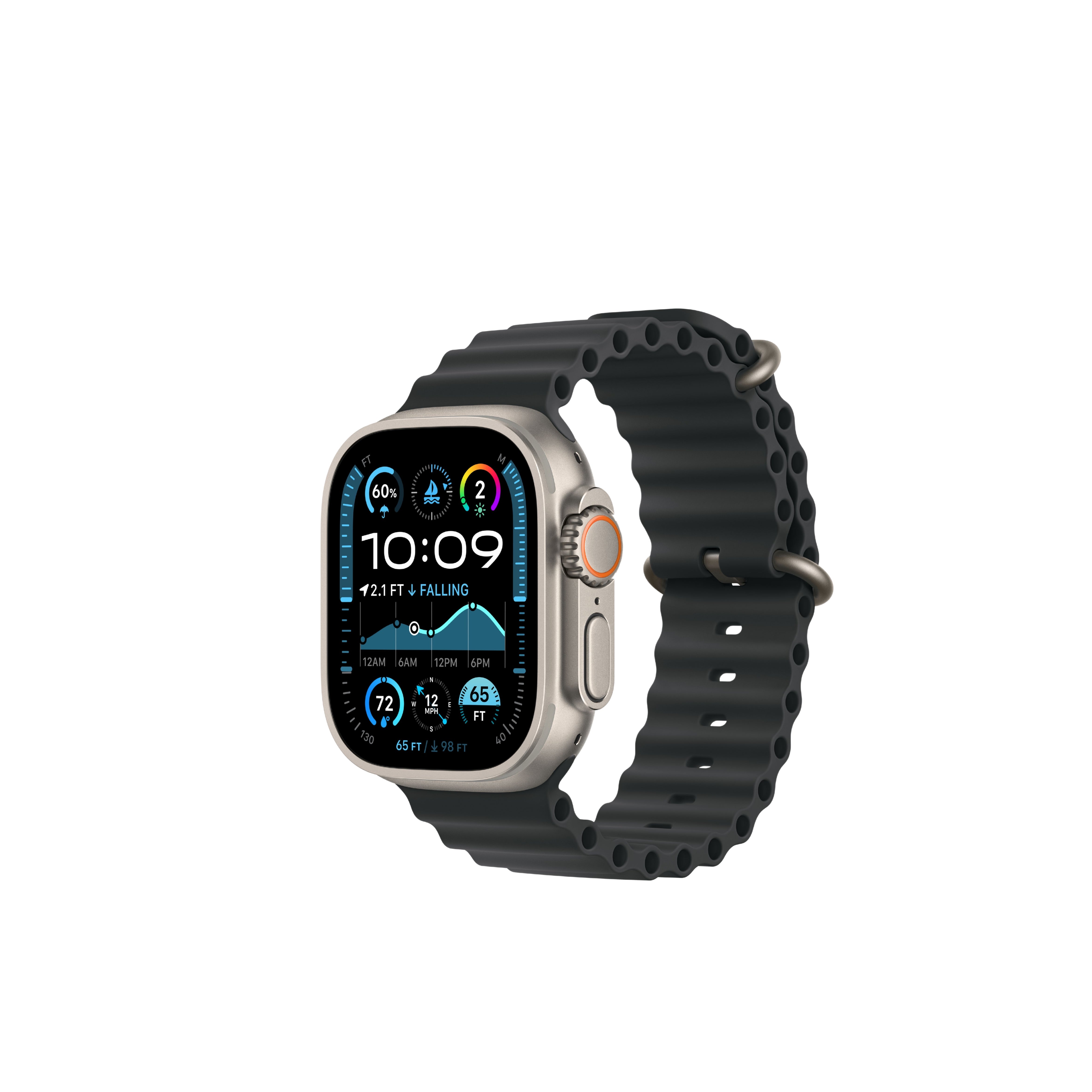 Apple Watch Ultra 2 Natural Titanium Case Ocean Band